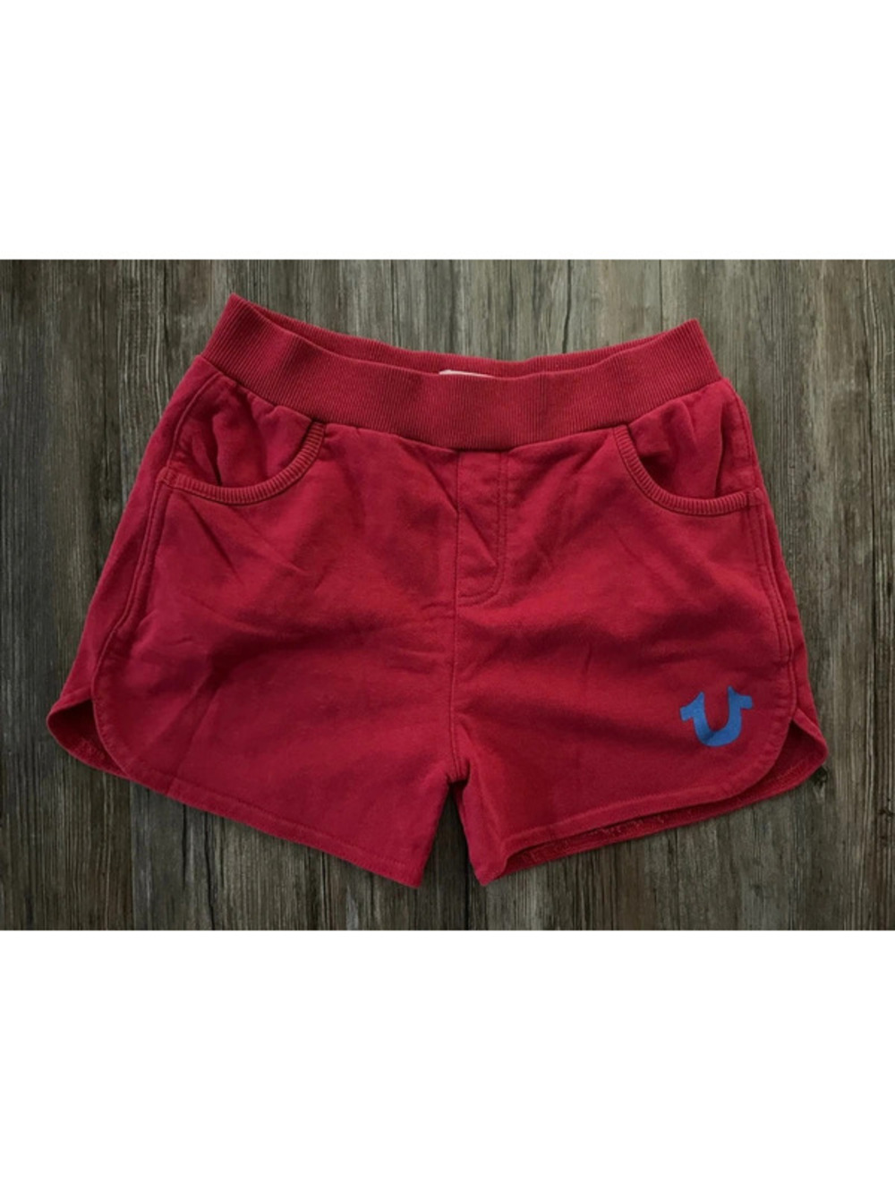 True Religion Red Sweat Shorts Sz XL Horseshoe